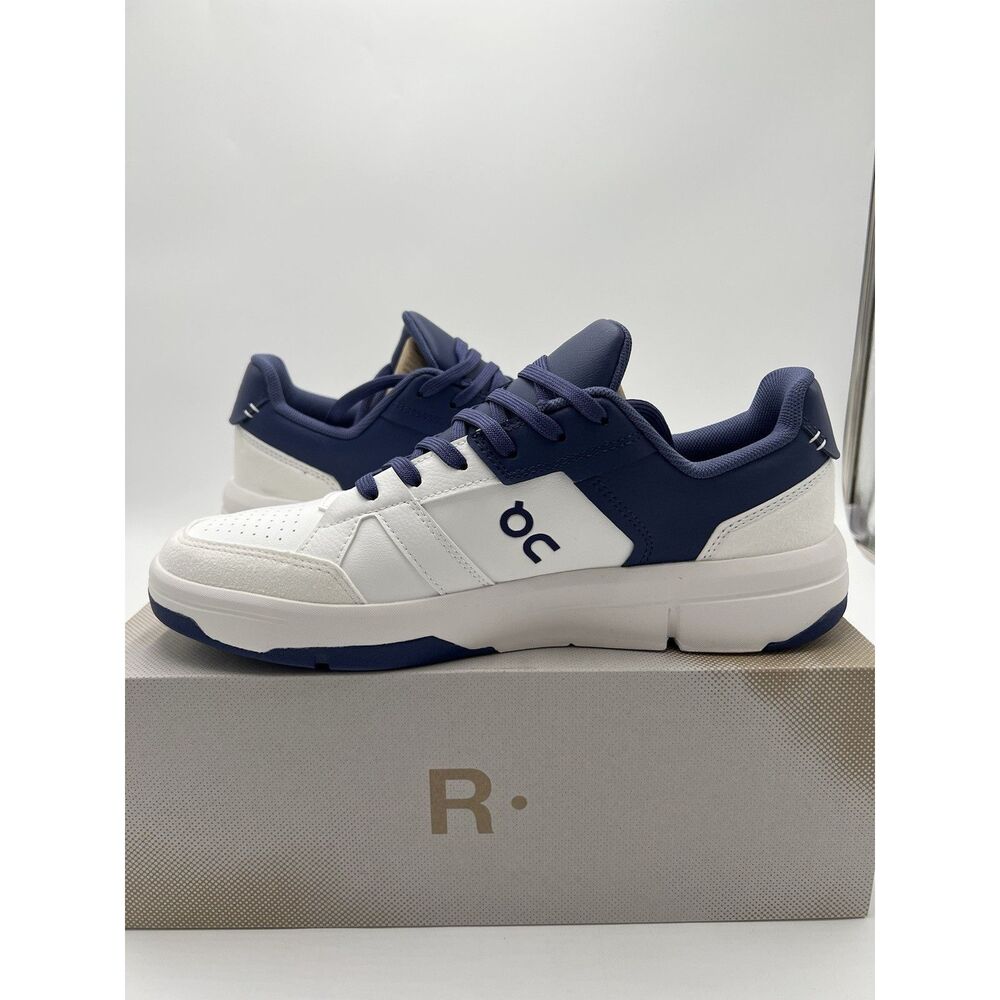 On The Roger Clubhouse Men Tennis Shoe Size 8.5 Color White & Acai New in Box * - Picture 6 of 10